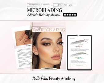 Manuel de formation au microblading : modèle Canva modifiable (téléchargement numérique)