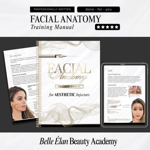 Aesthetics Injectors Facial Anatomy Training Manual, Nurse Injector Training Manual, Facial Anatomy for Injections, Edit in Canva