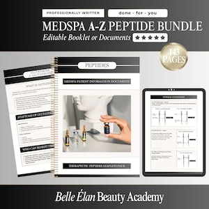 Peptides Protocol Guide: Medspa Patient Documents, Canva Template (Digital Download)