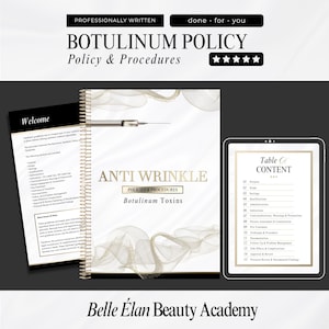 Botulinum Toxin Policy & Procedure Template: Medspa Handbook (Edit in Canva)