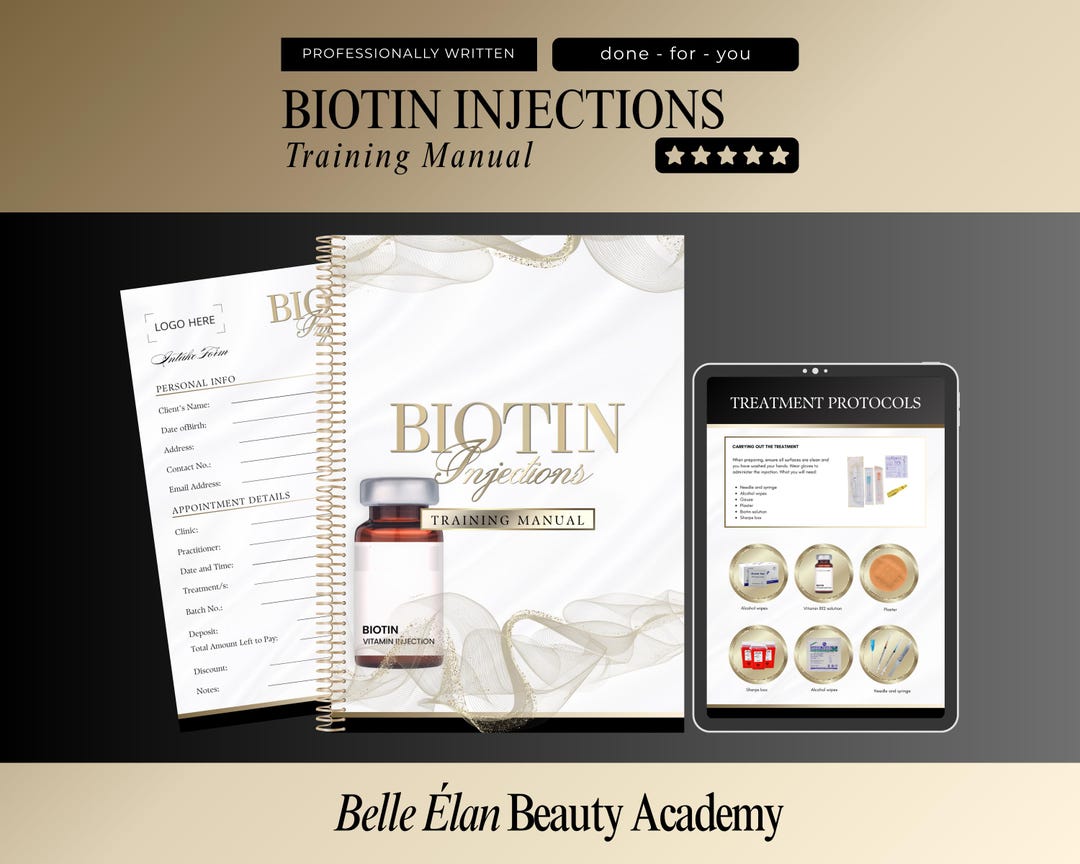 Biotin Injection Training Manual: Vitamin B7, IM Injection Guide (canva ...