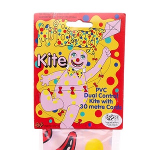 Mr Blobby Dual Control Kite With 30 Metre Cords Original 1992 Item