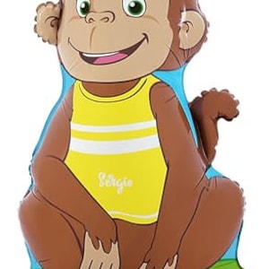 Palloncino Foil con personaggio a forma di scimmia Sergio da 31 pollici