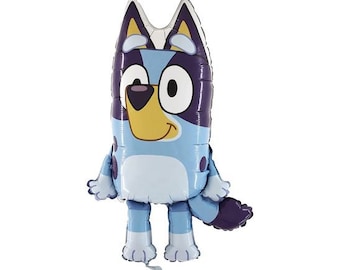32 Zoll Bluey Shaped CharakterFolienballon - Kinder Party Ballons