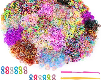 Toyland® 12,000 Mixed Loom Band Refills - 40 Packets of 300 - Assorted Designs