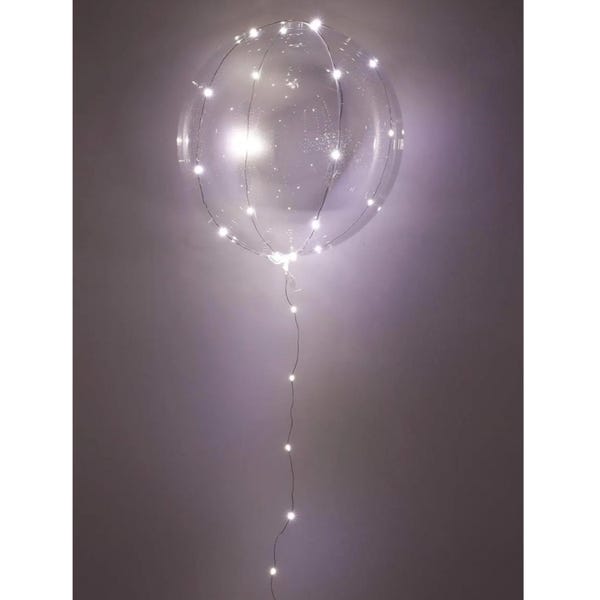 Toyland® 24-pack helderwitte LED-ballonnen - Feestdecoraties en accessoires voor evenementen, doopfeesten, bruiloften en meer