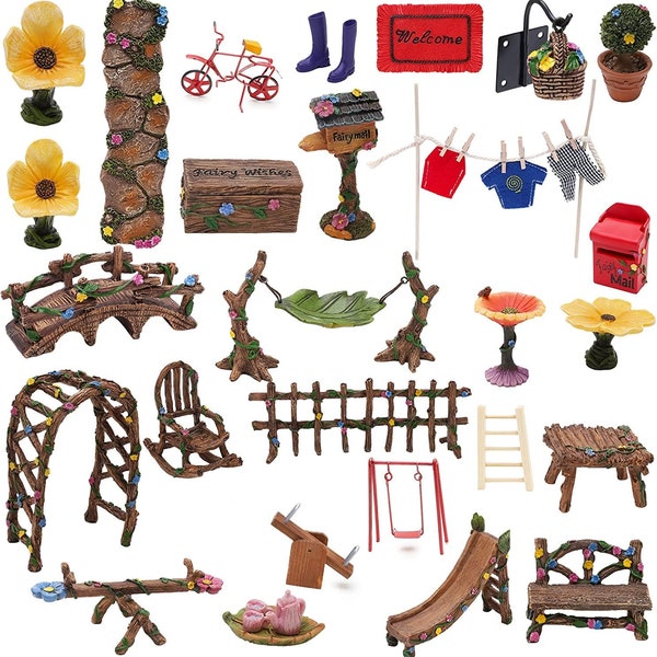 Ultimate 25 Piece Fairy Garden Accessory Set