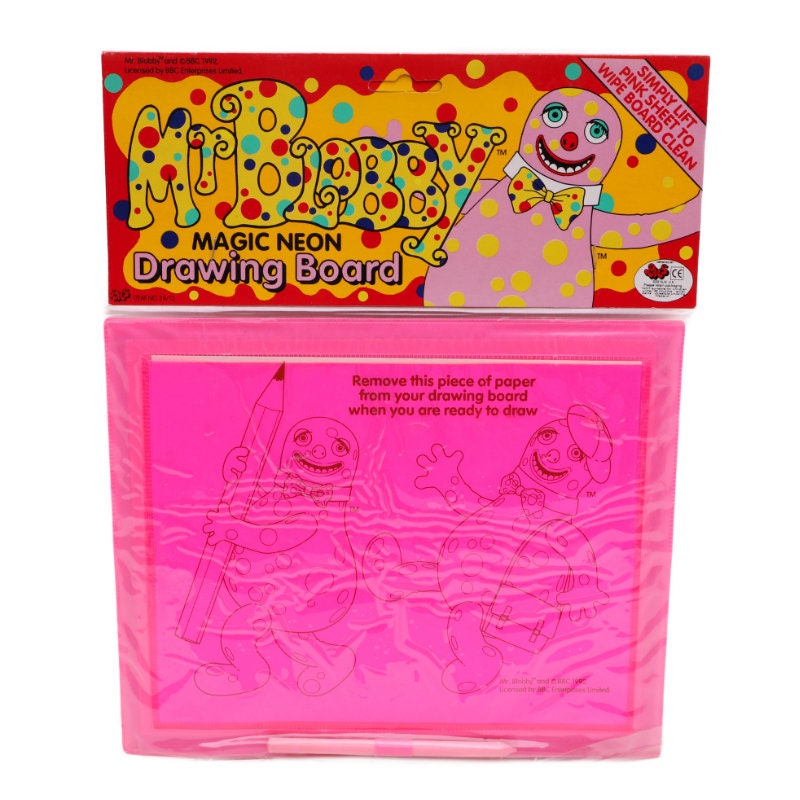 Mr Blobby Magic Neon Drawing Board Original 1992 Item Etsy