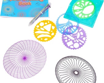 Spiral Art Set With 4 Drawing Wheels and 6 Colour Quick Switch Pen - Creative Toys - Arts & Crafts