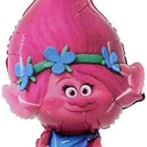 39 Inch Princess Poppy Troll Shaped Foil Balloon