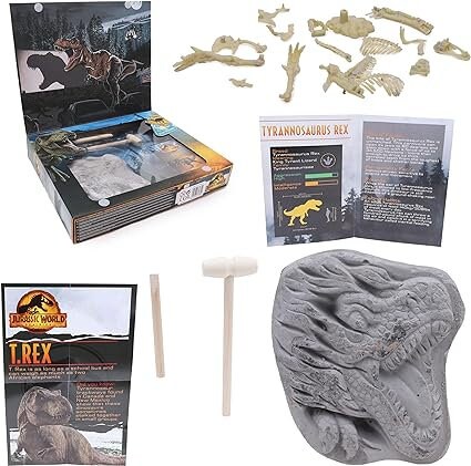 Toyland® T-Rex Skull Dig Kit - Display Stand Included - Boys Dinosaur Craft Set