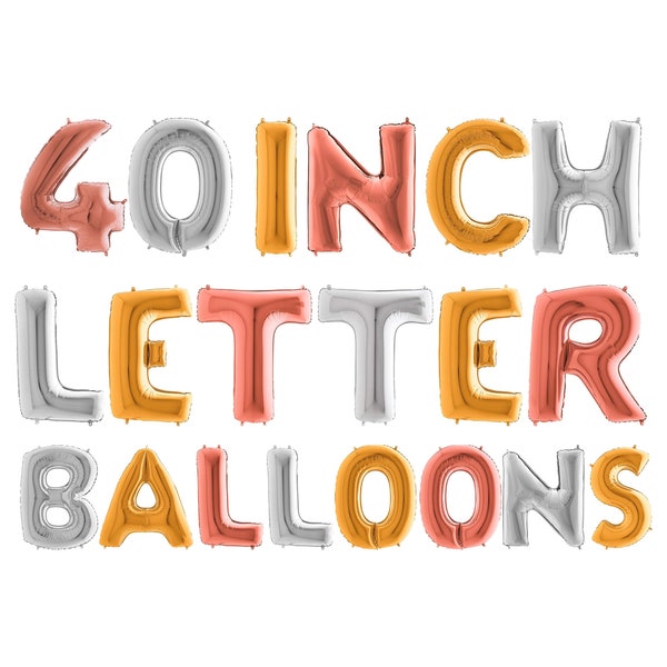 40 Inch Foil Letter Balloons - Inflate With Air or Helium - Party/Celebration/Event/Wedding