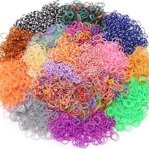  Rainbow Loom Official White Rubber Bands Refill 600 Count + 24  C-Clips : Arts, Crafts & Sewing