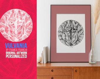 Personalized Vulva Portrait, Yoni Art Mandala, Sacred Feminine Gift