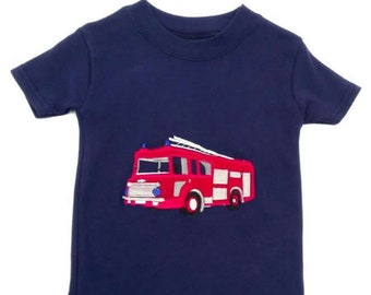 Navy Fire Engine T-Shirt