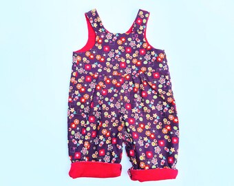 Reversible Baby Dungarees