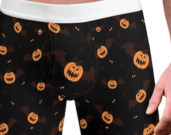 Halloween Men Boxer Briefs Spooky Season Boxer Funny Halloween Underwear Halloween Pumpkin Gift For Halloween Lover Gift