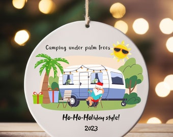 Décoration de Noël pour camping sur la plage, décoration d'arbre de Noël personnalisée pour les campeurs en bord de mer, cadeau pour Noël