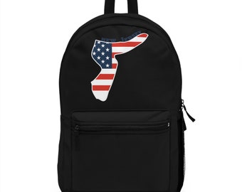 New Jersey Backpack New Jersey Map Schoolbag American Map Backpack Patriot Back To School Bag USA Backpack American Flag Bag USA Map Bag