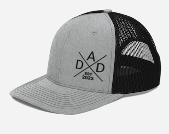 Gorra de camionero bordada personalizada para papá, regalo del día del padre para nuevos papás, gorra de papá personalizada, regalos de cumpleaños para papá, gorra de papá personalizada con nombres de niños