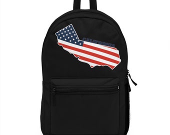 California Backpack California Map Schoolbag American Map Backpack American Patriot Back To School Bag USA Backpack American Flag Bag