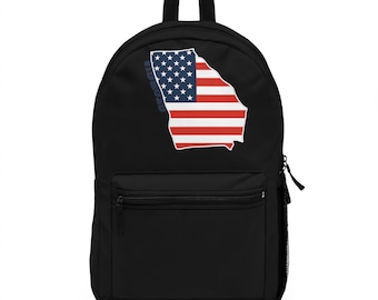 Georgia Backpack Georgia Map Schoolbag American Map Backpack American Patriot Back To School Bag USA Backpack American Flag Bag USA Map Bag