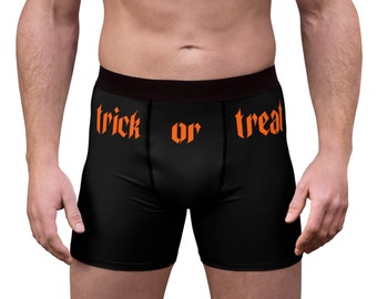 Halloween Trick or Treat Boxer Halloween Men Boxer Briefs Spooky Season Boxer Funny Halloween Underwear Halloween Gift For Halloween Lover