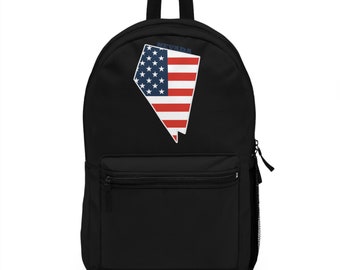 Nevada Backpack Nevada Map Schoolbag American Map Backpack American Patriot Back To School Bag USA Backpack American Flag Bag USA Map Bag