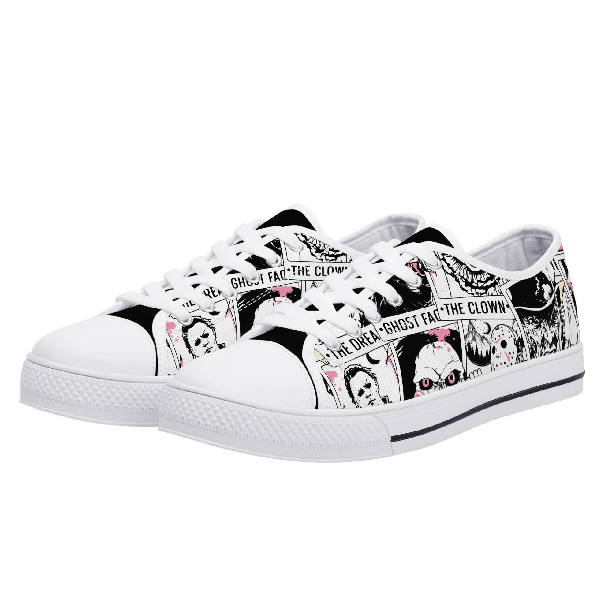 Horror Characters Women Shoes Horror Character Sneakers Women Halloween Shoes Horror Movie Shoes Halloween Gift For Horror Lover Gift