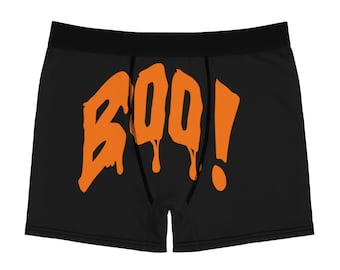 Halloween BOO Boxer Halloween Men Boxer Briefs Spooky Season Boxer Funny Halloween Underwear Halloween Gift For Halloween Lover Gift