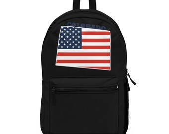 Colorado Backpack Colorado Map Schoolbag American Map Backpack American Patriot Back To School Bag USA Backpack American Flag Bag USA Map