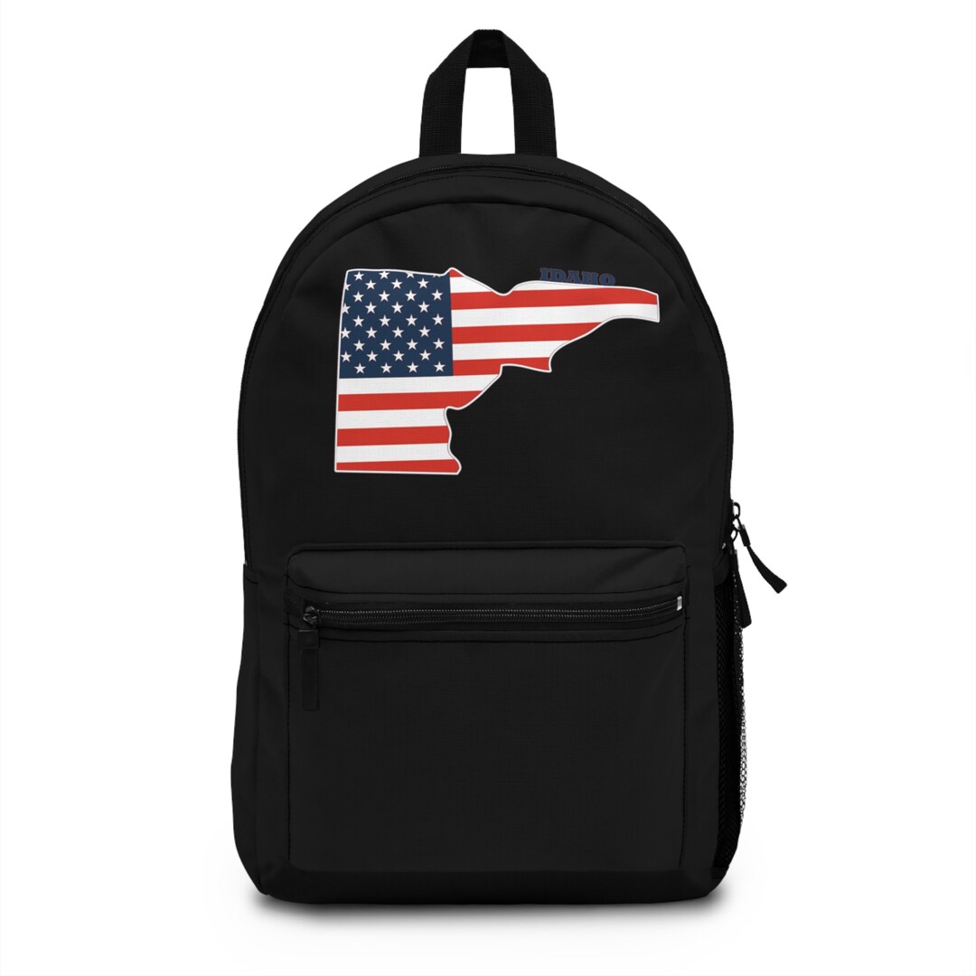 Idaho Backpack Idaho Map Schoolbag American Map Backpack American
