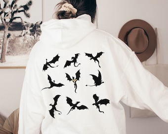 Sweat à capuche Dragon Rider, Sweat-shirt War College Fantasy Bookish