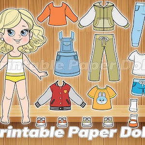 Spark Creativity! Printable Paper Doll Craft Kit for Kids and Toddlers - Instant Download and Print, DIY, Educational Toys