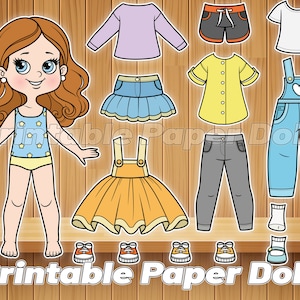 Spark Creativity! Printable Paper Doll Craft Kit for Kids and Toddlers - Instant Download and Print, DIY, Educational Toys