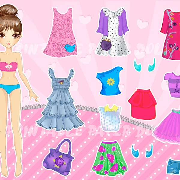 Dress Up Paper Dolls with Modern Clothing Accessories | Fun and Easy DIY Activity for Children | Download and Print Now!