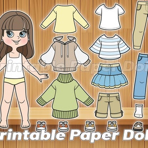 Spark Creativity! Printable Paper Doll Craft Kit for Kids and Toddlers - Instant Download and Print, DIY, Educational Toys
