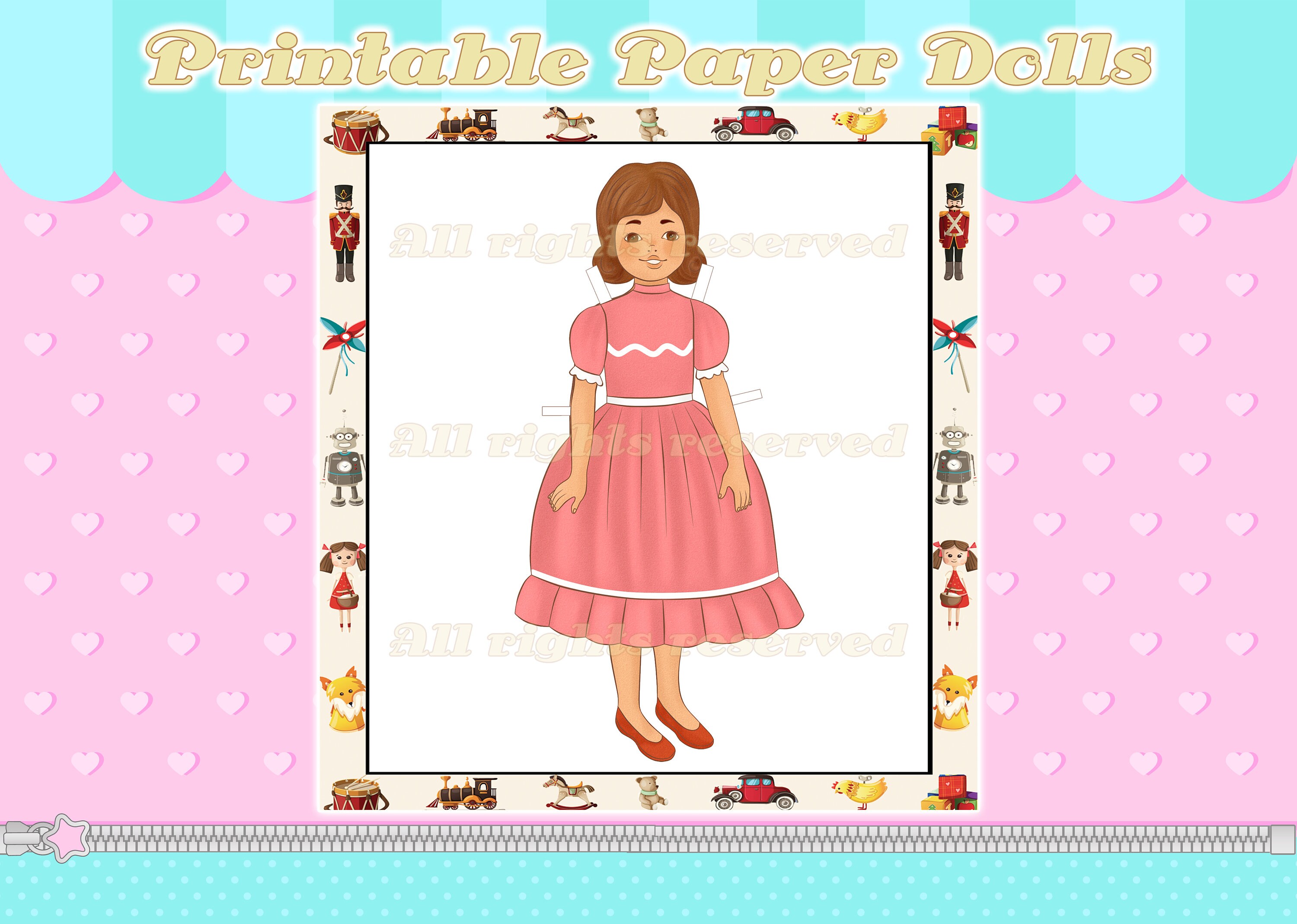 Vintage Paper Dolls for Digital Download Instant Printable Paper Dolls ...