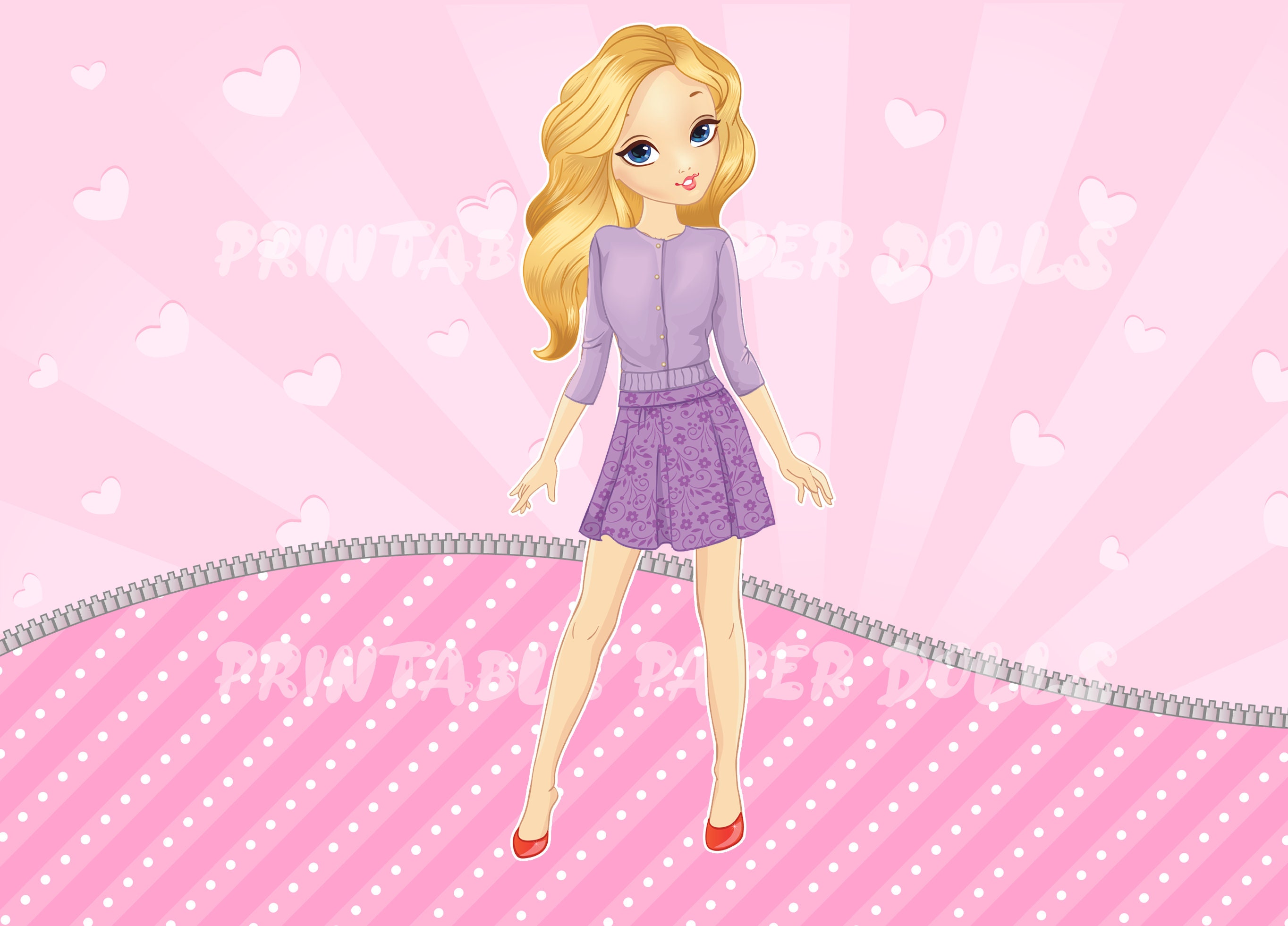 Dress up Paper Dolls With Modern Clothing Accessories, Download and Print Now Fun and Easy DIY