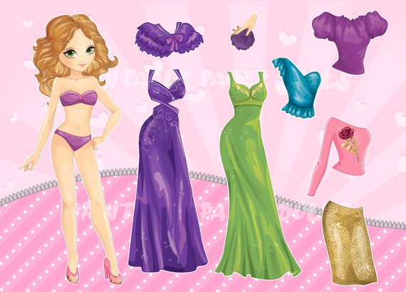 Printable Fashion Paper Dolls | Dress-up Accessories (digital Download) -  Etsy