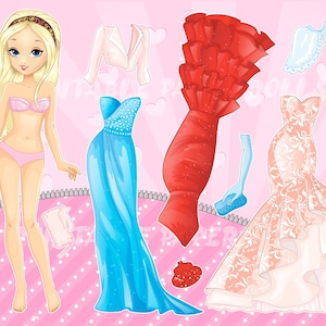 Download and Print Now! Fun and Easy DIY Activity for Children: Dress Up Paper Dolls with Modern Clothing Accessories