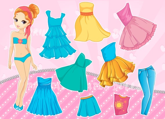 Dress up Paper Dolls With Modern Clothing Accessories Fun and Easy DIY  Activity for Children Download and Print Now 