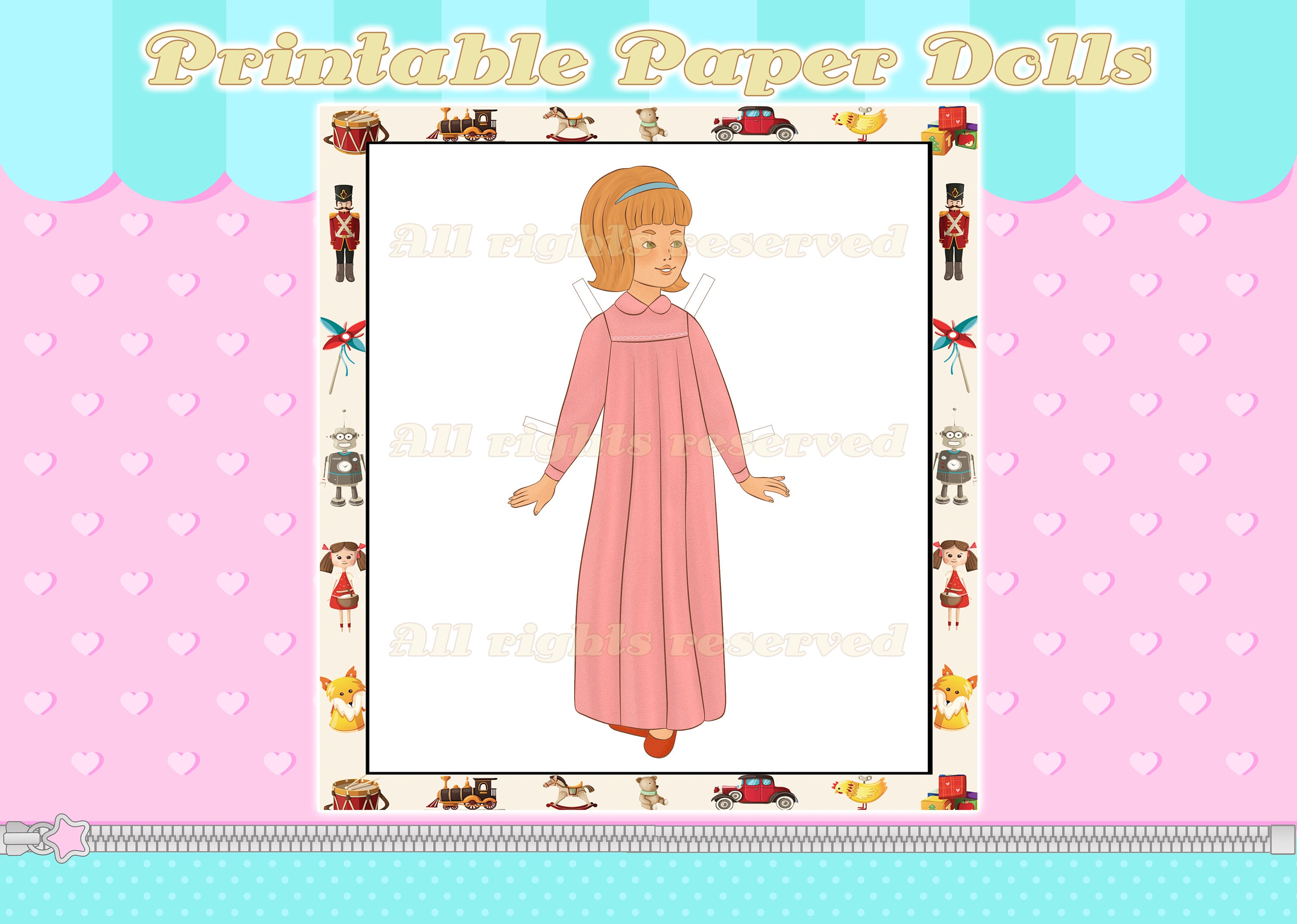 Vintage Paper Dolls for Digital Download Instant Printable Paper Dolls ...