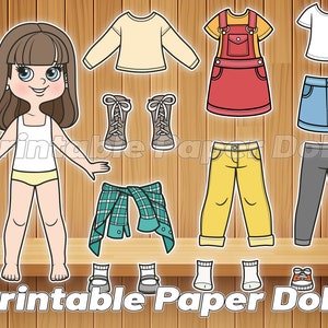 Spark Creativity! Printable Paper Doll Craft Kit for Kids and Toddlers - Instant Download and Print, DIY, Educational Toys