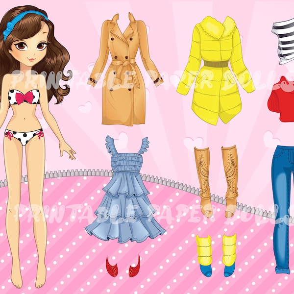 Dress Up Paper Dolls with Modern Clothing Accessories | Fun and Easy DIY Activity for Children | Download and Print Now!