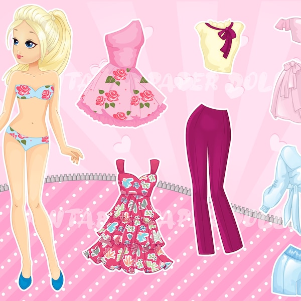 Dress Up Paper Dolls with Modern Clothing Accessories | Fun and Easy DIY Activity for Children | Download and Print Now!