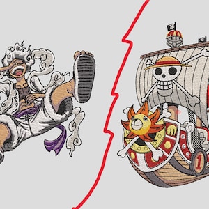 Pirate Ship, Set Anime Machine Embroidery Design, Instant Download with dst, sew, pes, exp, hus, pec, jef, vp3, xxx formats