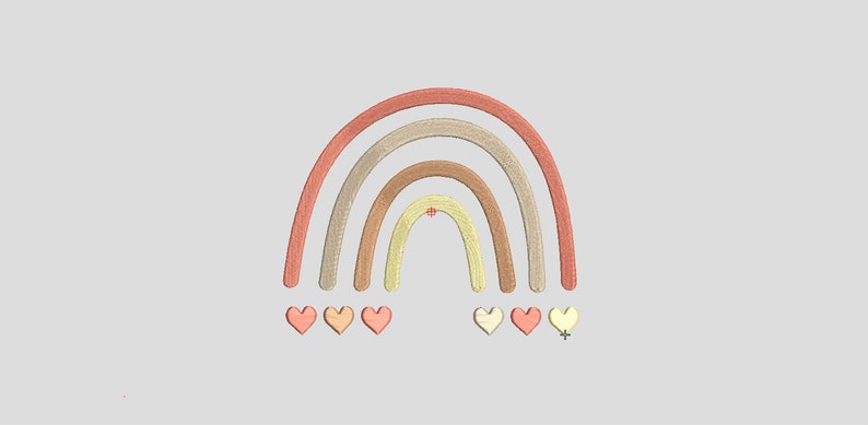 Boho Rainbow Machine Embroidery Design, Instant Download With 7 Sizes ...