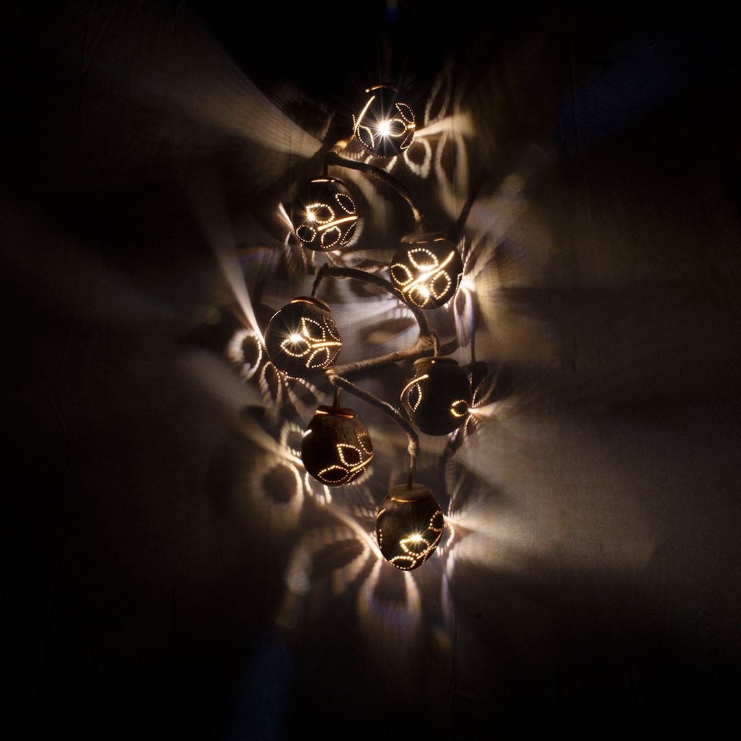 Coconut shell sales pendant light