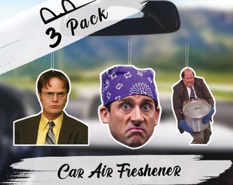 The Office Michael Scott Dwight Schrute Car Air Freshener 3 PACK